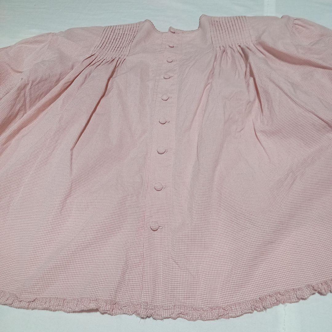 c*y様 カネコイサオ ブラウス マトンスリーブ ギンガムチェック 花柄刺繍