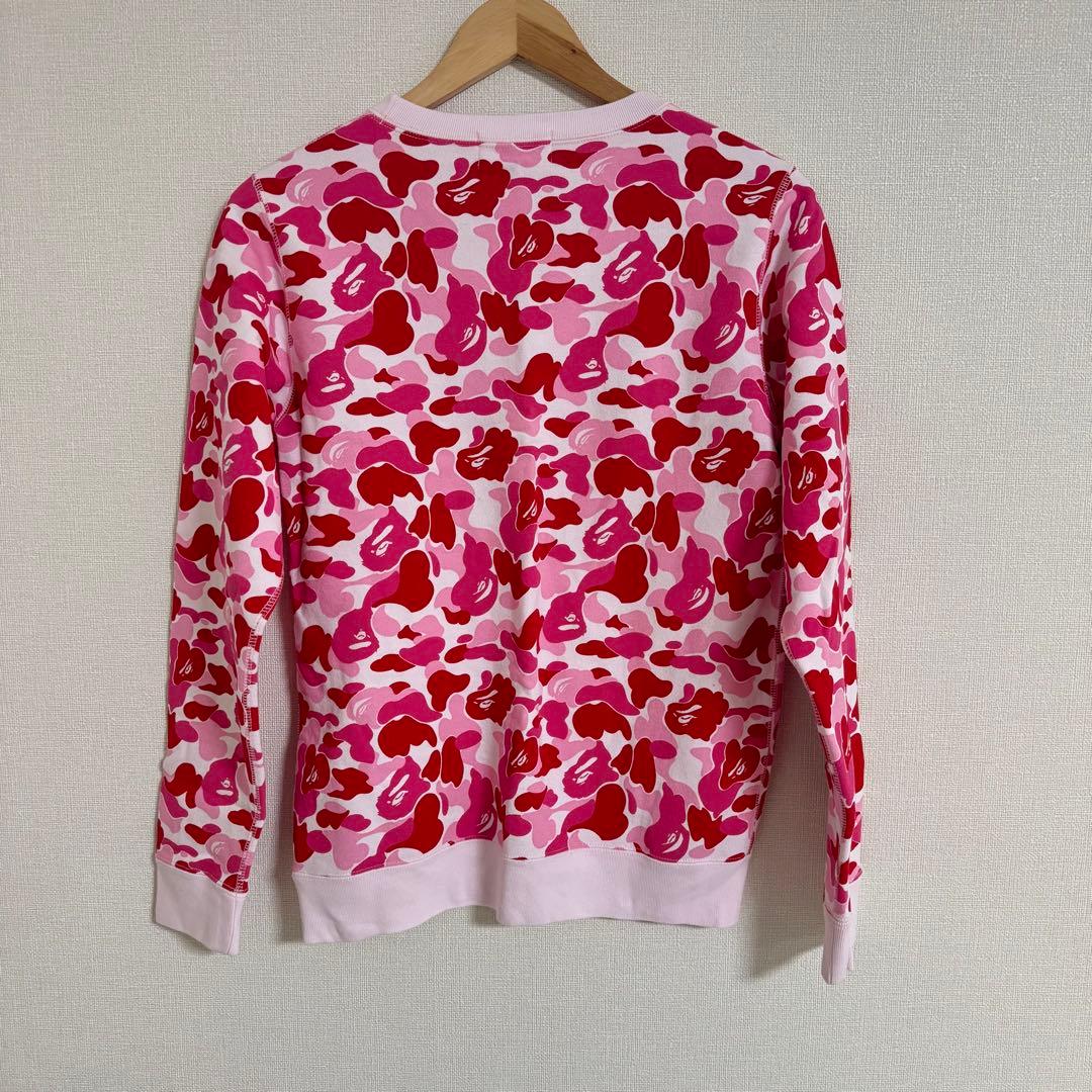 A Bathing Ape トレーナー レディース XS ピンク ほぼ新品