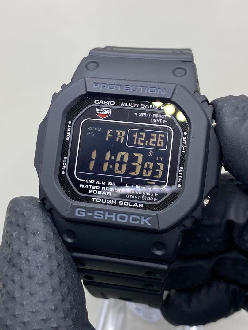 [美品]CASIO G-SHOCK ソーラー ブラック腕時計 GW-M5610U