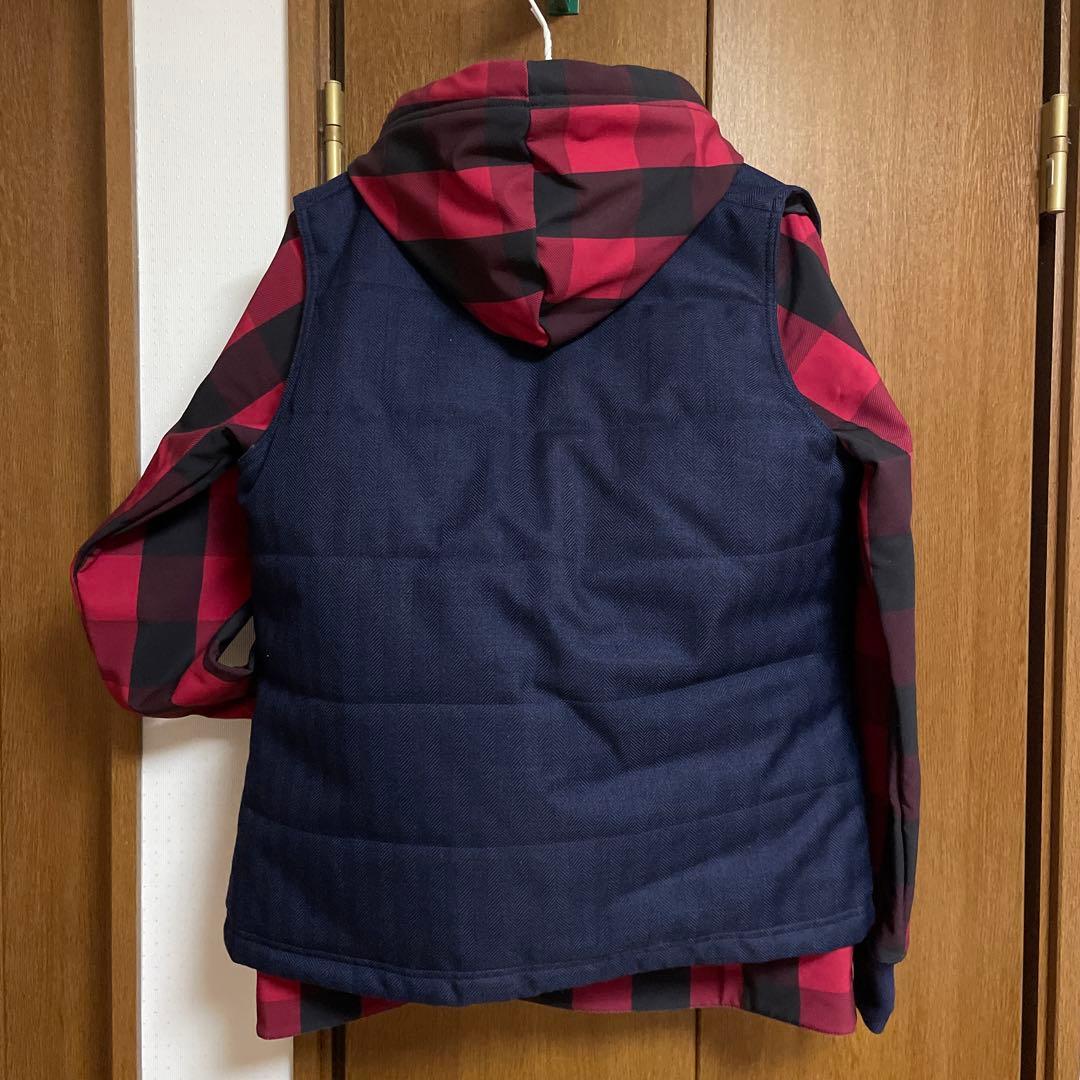 【美品】SISTA.J　スノボウェア 上下3点セット 　チェックレッド　Mサイズ
