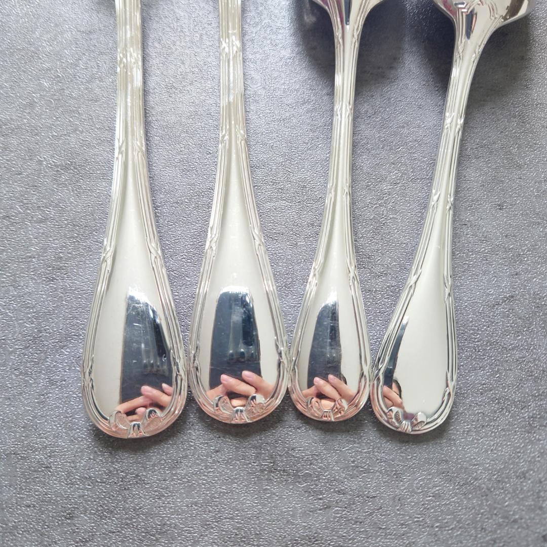 美品 クリストフル リュバン ケーキフォーク コーヒースプーン 4点