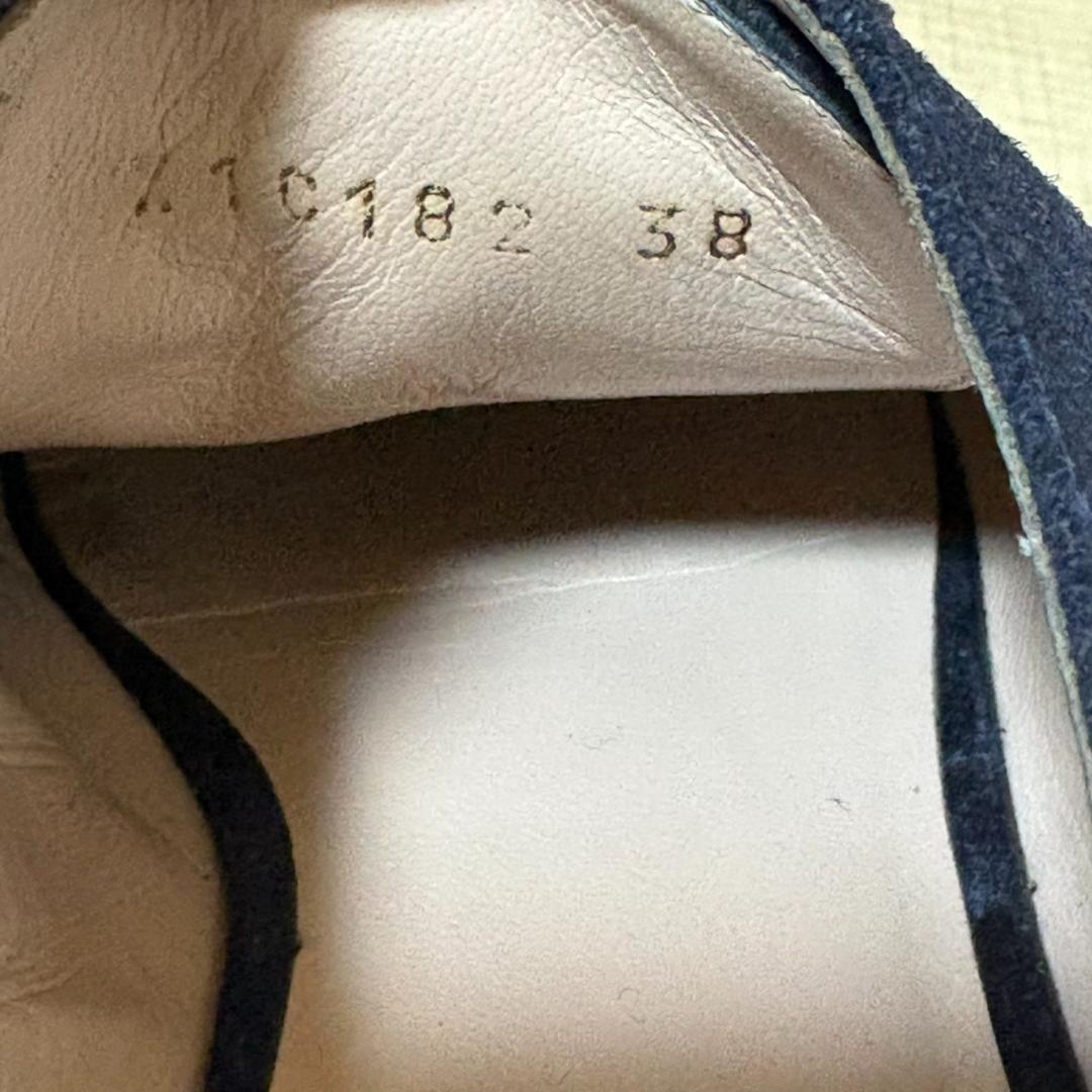 GIORGIO ARMANI スウェード ローファー 38 SIZE ネイビー