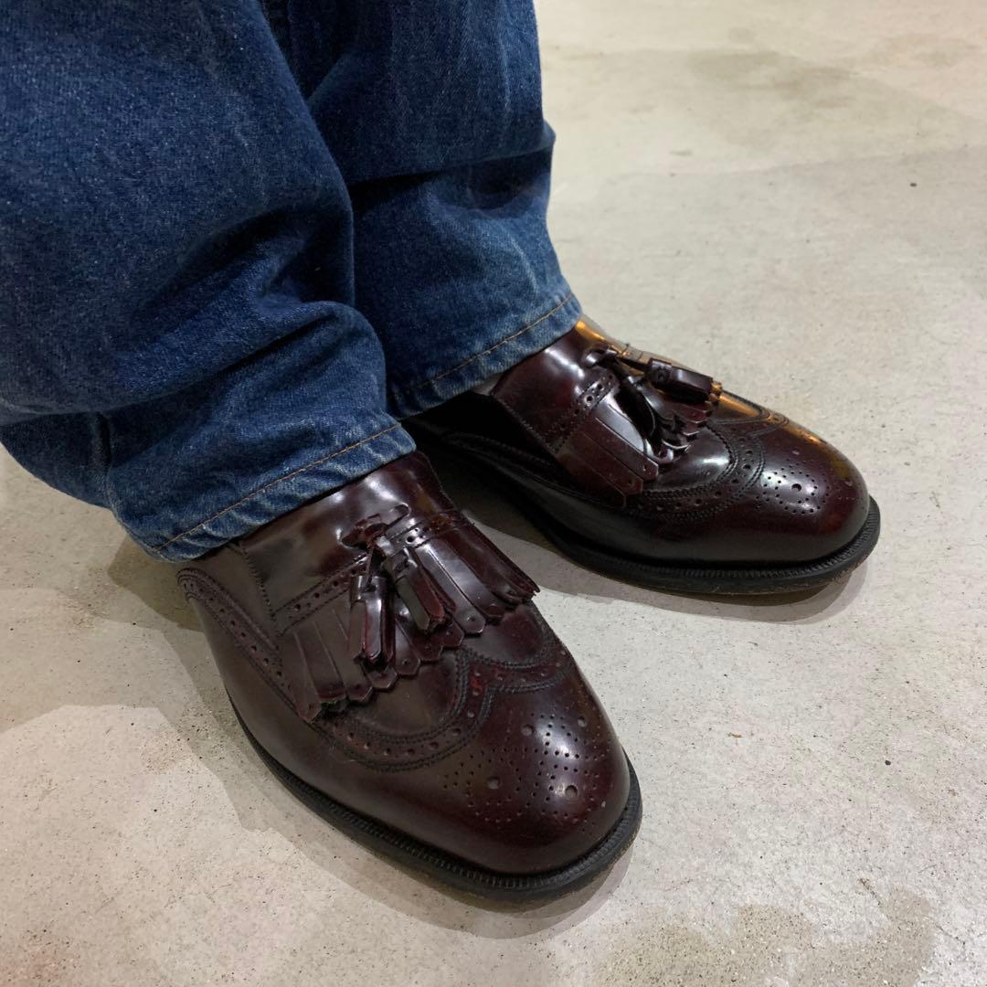 ☆FLORSHEIMフローシャイム☆フリンジタッセルローファー☆US9☆革靴☆