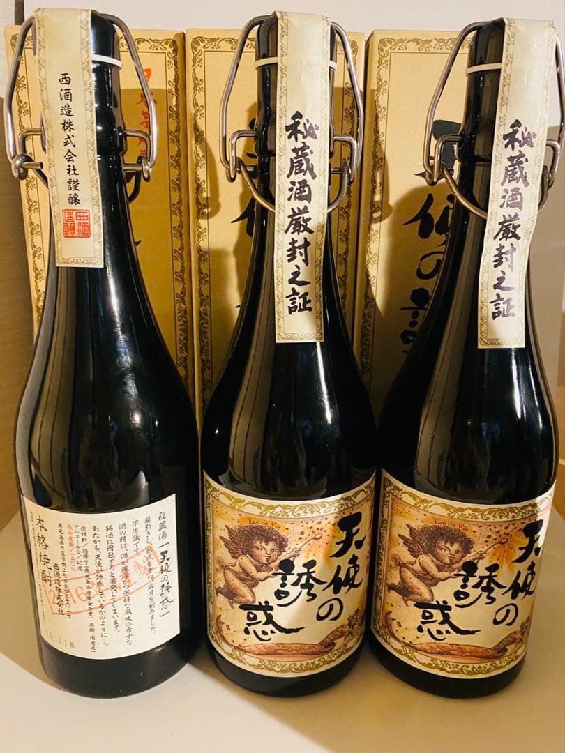まーになります。天使の誘惑 焼酎40度720ml 3本セット未開封箱あり