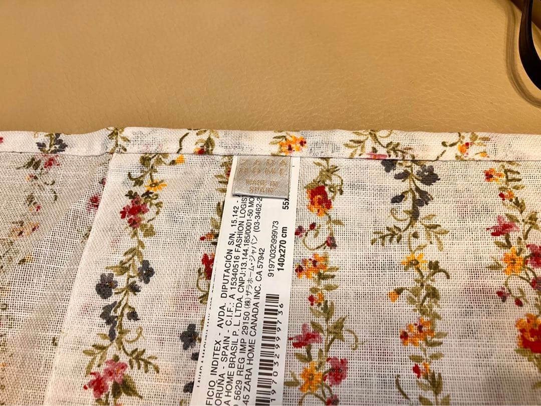 ZARA ★カーテン★コットン100★140×270★2枚★未使用品