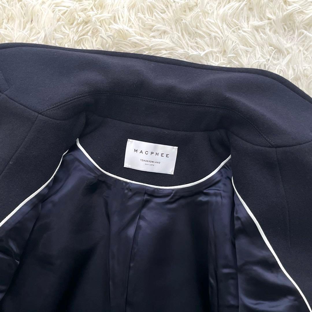 MACPHEE TOMORROWLANDピーコート ダブル 金ボタン ウール