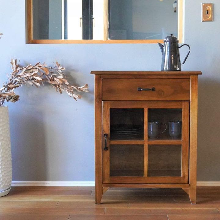 クラシック サイドボード キャビネット 木製 食器棚 飾り棚 収納棚 無垢材