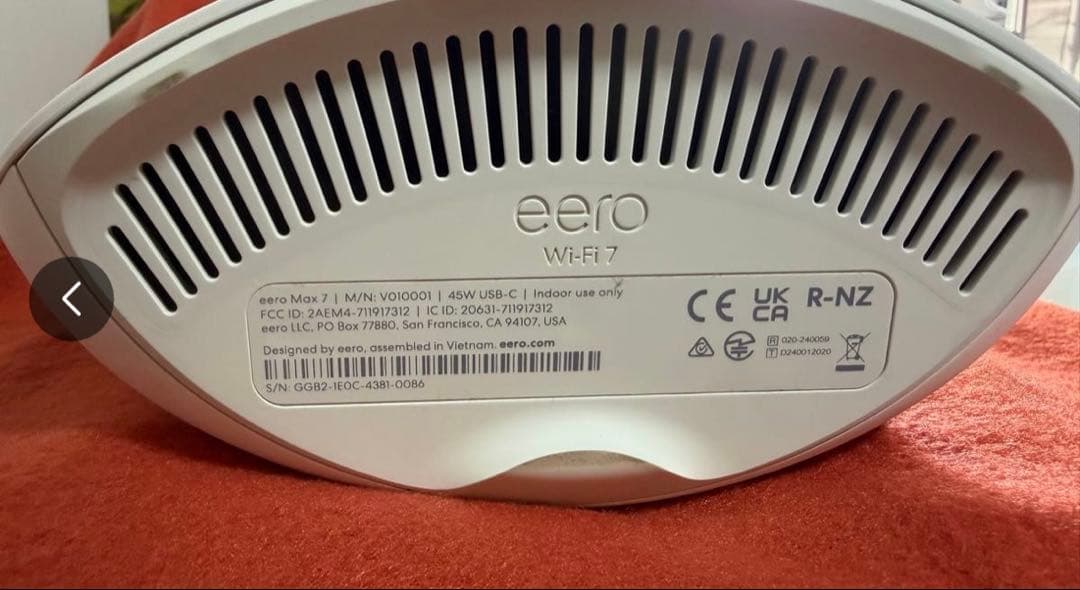 eero Wi-Fiルーター ホワイト　max7