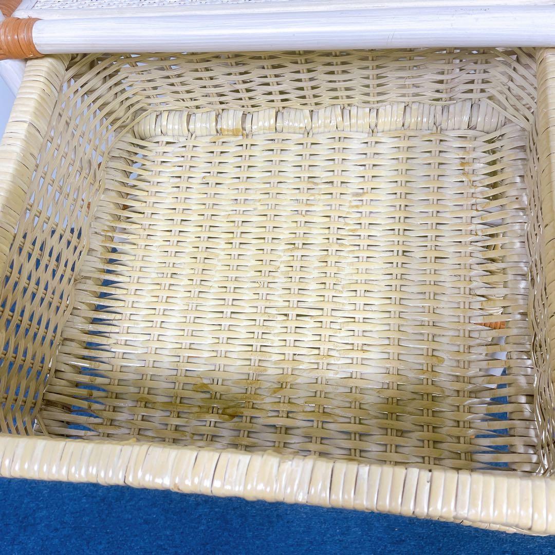 【送料込】KOIZUMI ラタン家具 籐 4段チェスト キャスター付 収納タンス