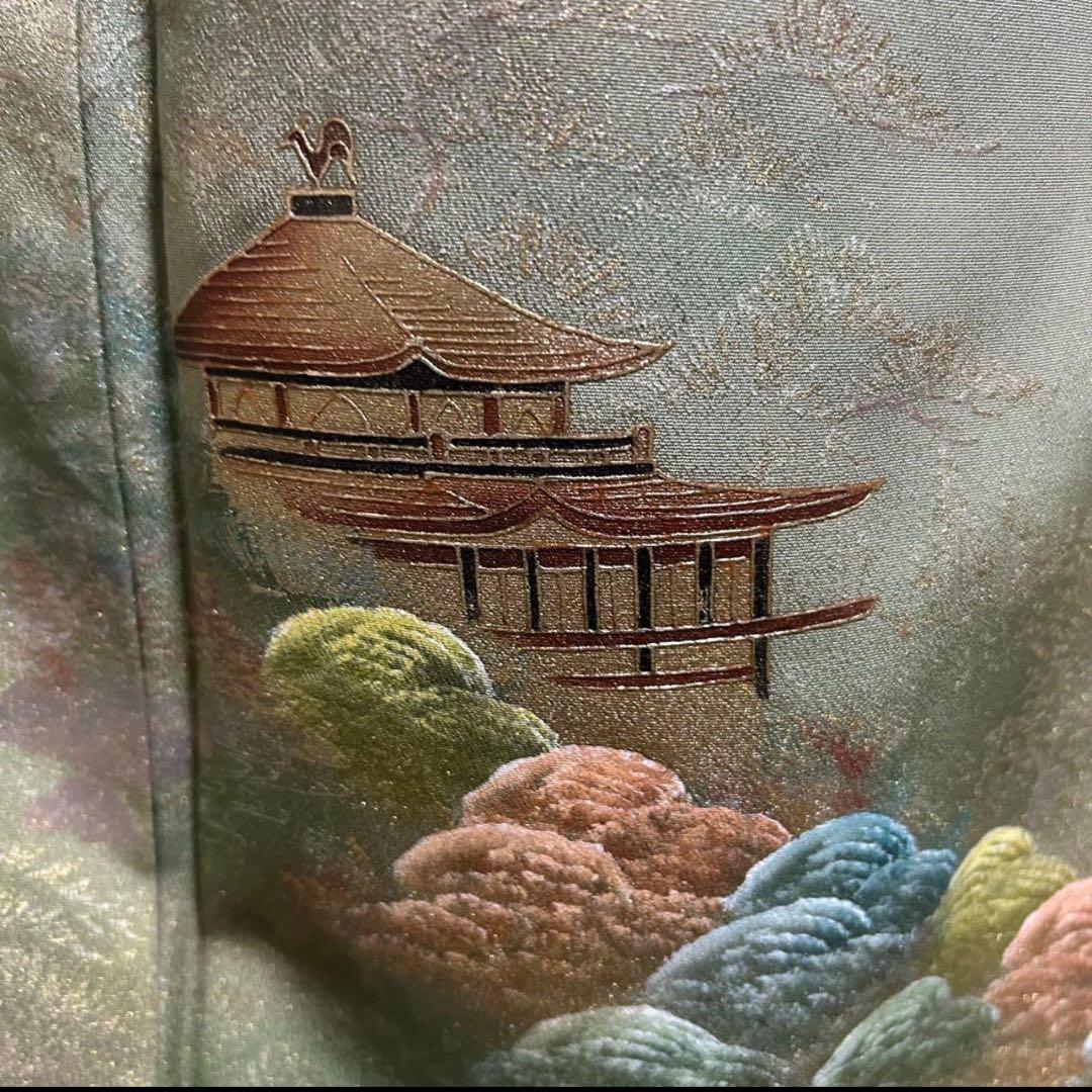 s*e様 新品　美品　袷　正絹　金彩　紋付　訪問着　フルセット　4点