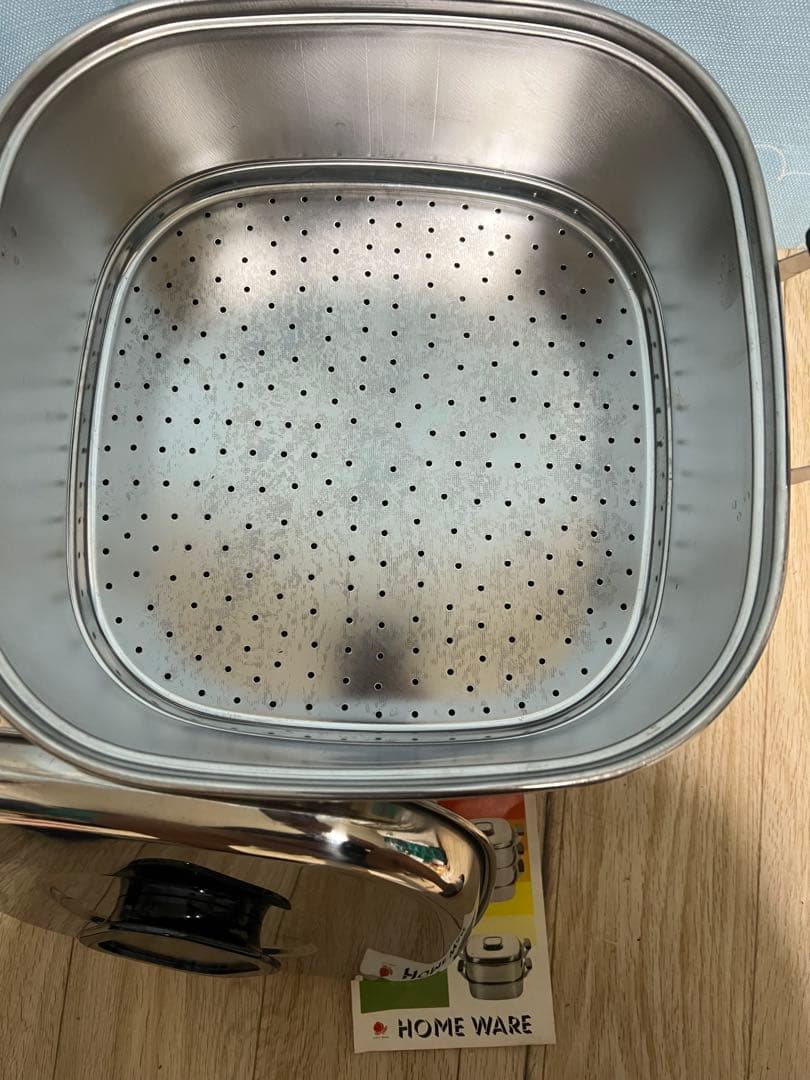 激安送料込‼️ 神子島製作所 ステンレス角型蒸し器 3段 29cm