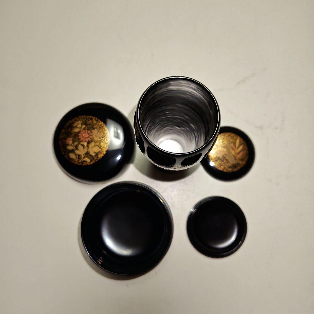 茶道具　五聖蒔絵輪島塗茶箱