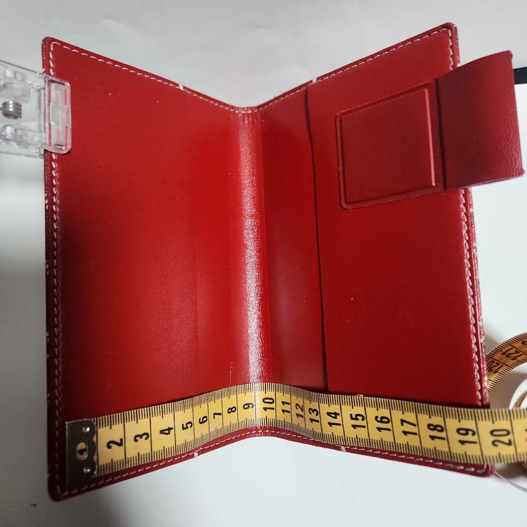 【美品】ゴヤール GOYARD 手帳カバー アジェンダ ボルドー 赤