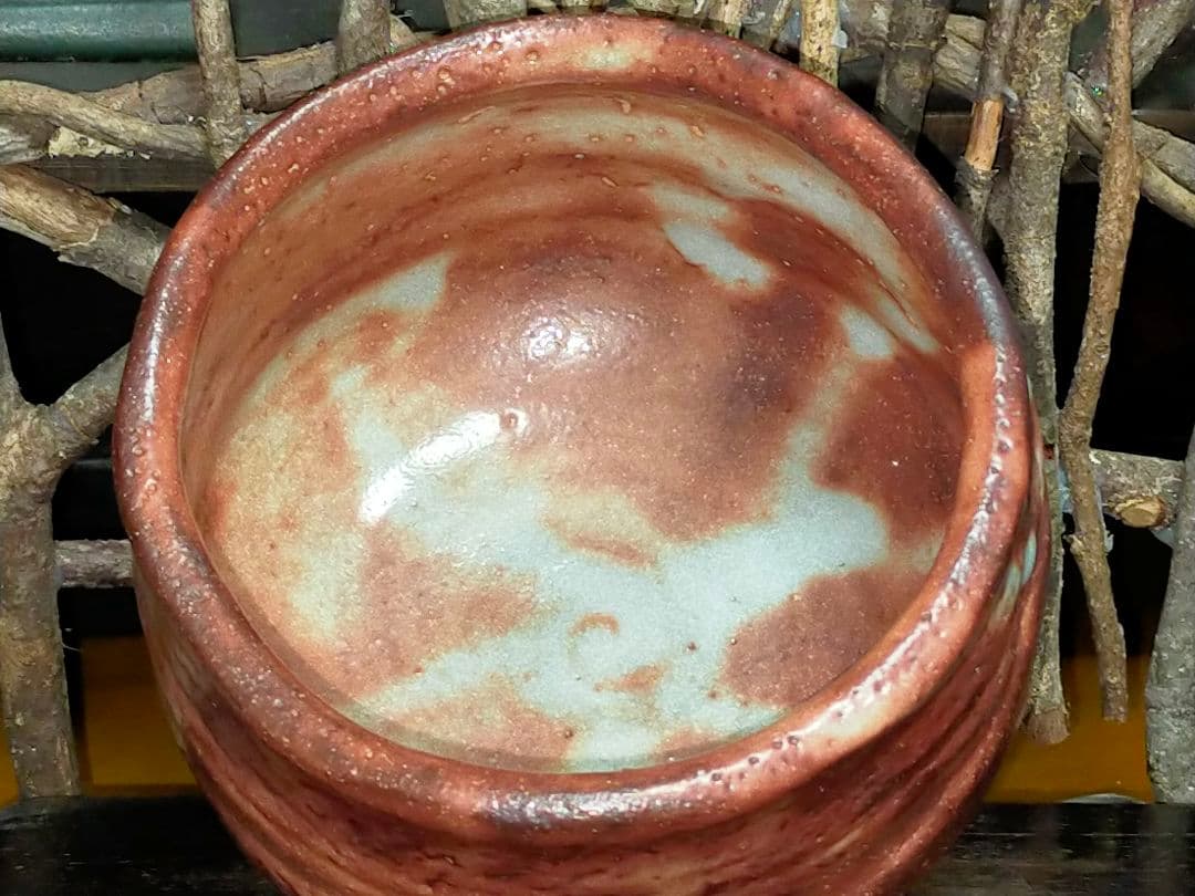 ♥美濃焼♥　鼠志野　志野　茶碗　在銘　茶道具　骨董　古玩