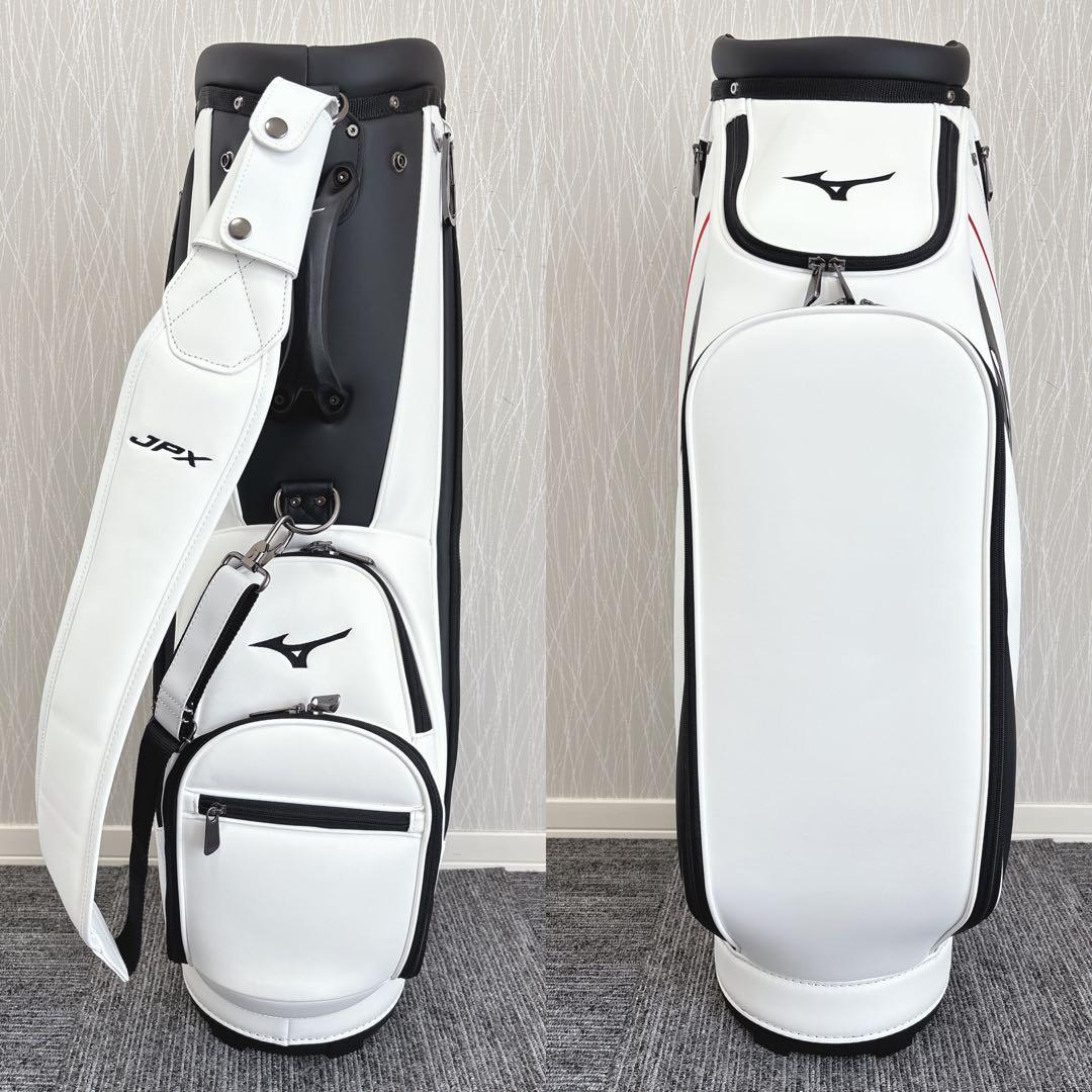 極美品❗️MIZUNO/ JPXアスリート 合成革製 迫力の9型キャディバッグ
