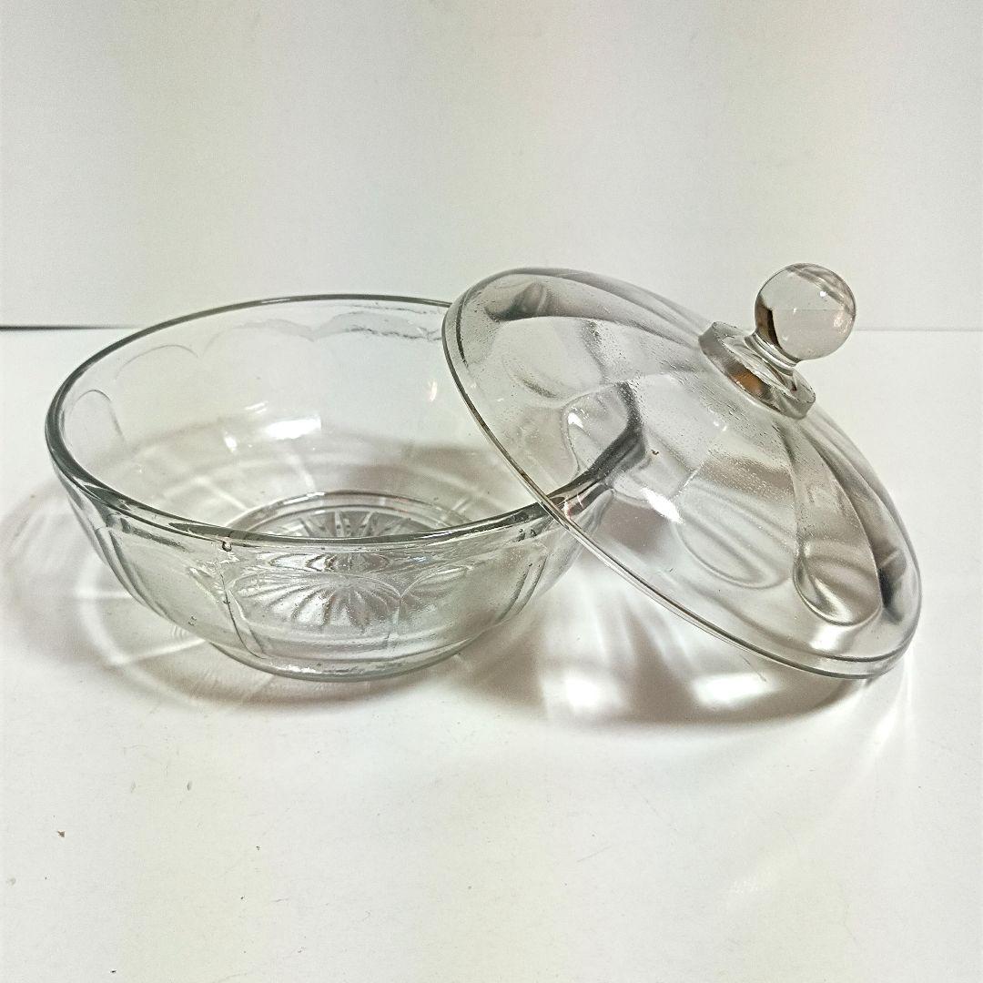 【希少】ウランガラス　蓋付き小物入れ　大正ロマン