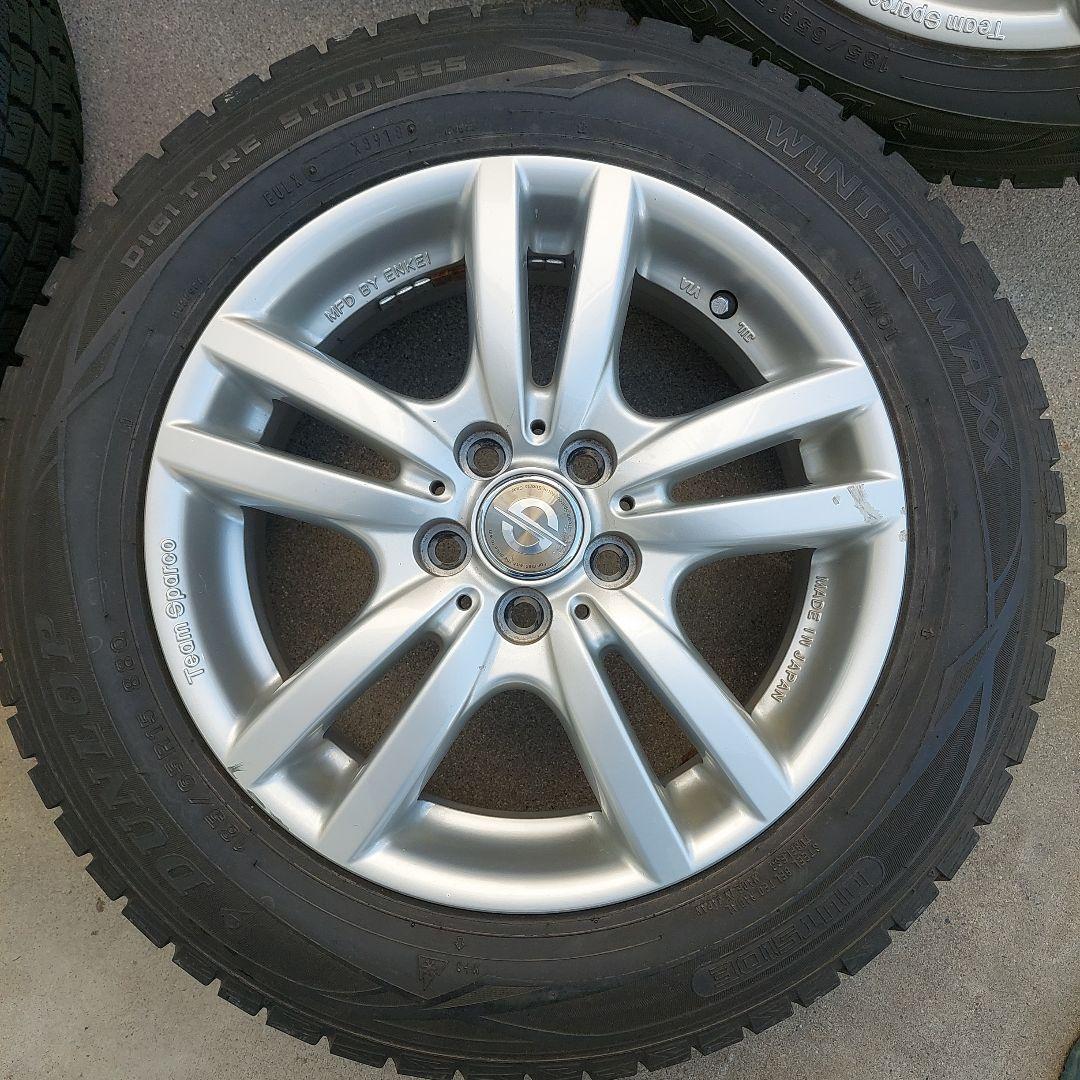 ホイール付きスタッドレスタイヤ4本セット185/65R15 PCD100 5H