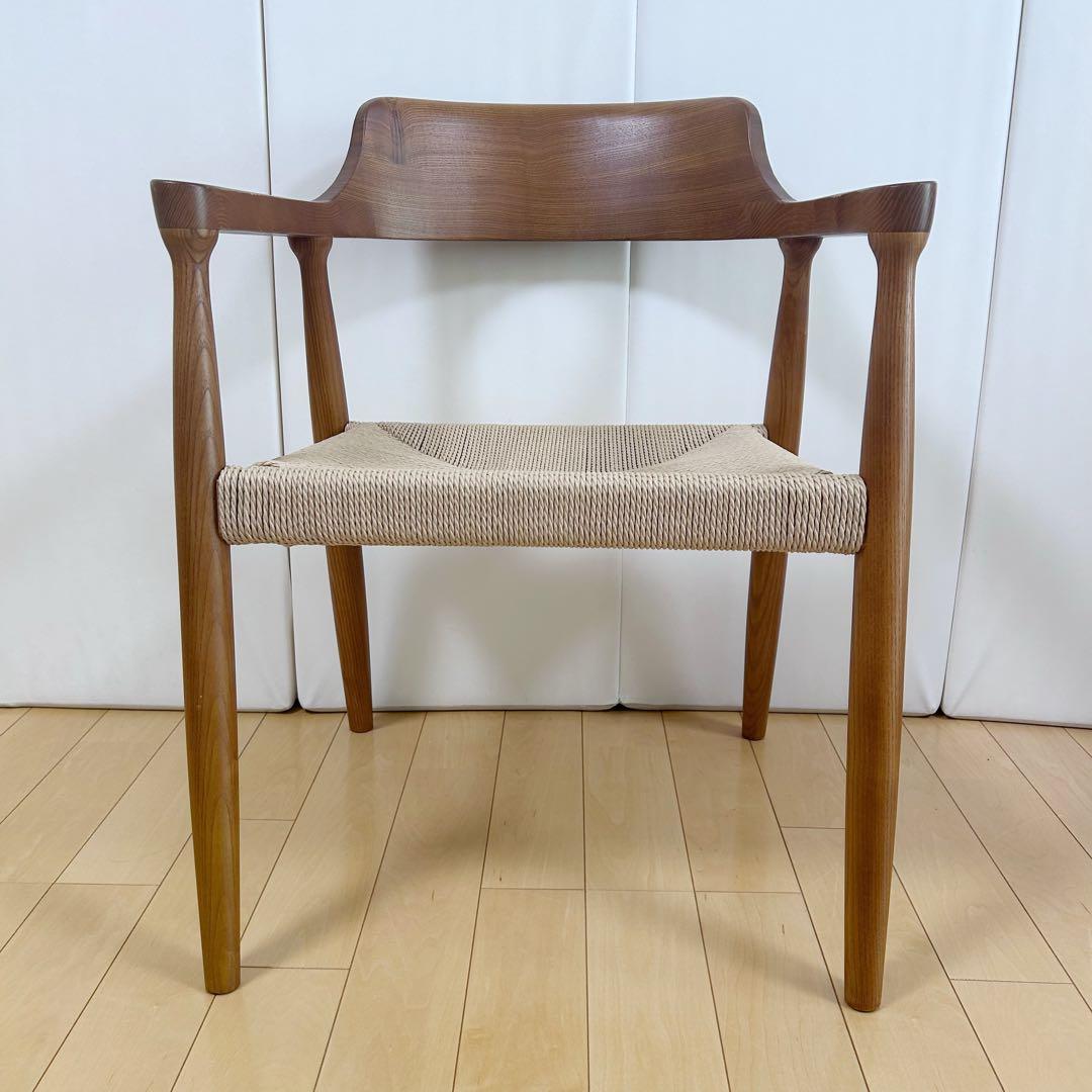 ペーパーコード　アームチェア　アッシュ　タンスのゲン ブラウン　天然木　無垢材②