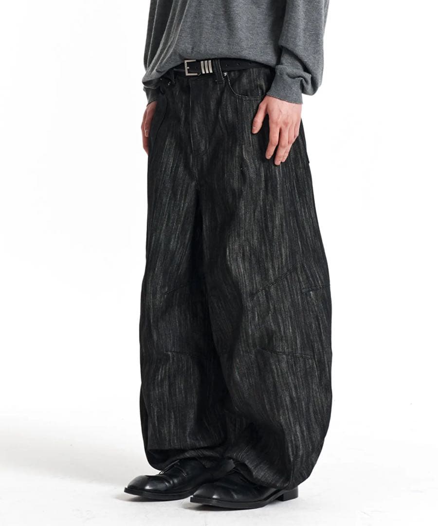 新品未使用 KICHUL バルーンデニム ブラック Lサイズ