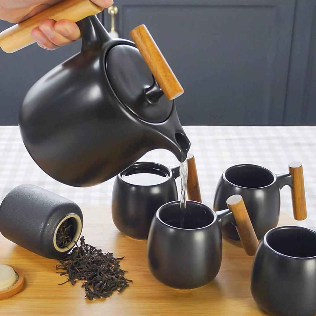 SOTECH ティーセットギフトアウトドア おしゃれ 携帯旅行茶器 木細工金属箱