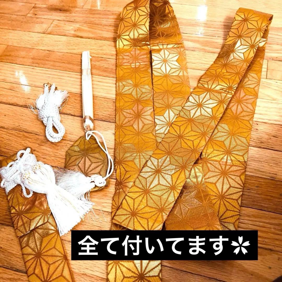 美品‼️七五三 五歳‼️黒地 紋付格上‼️金蘭袴‼️完全フルセット‼️ 家から揃え無 秀品