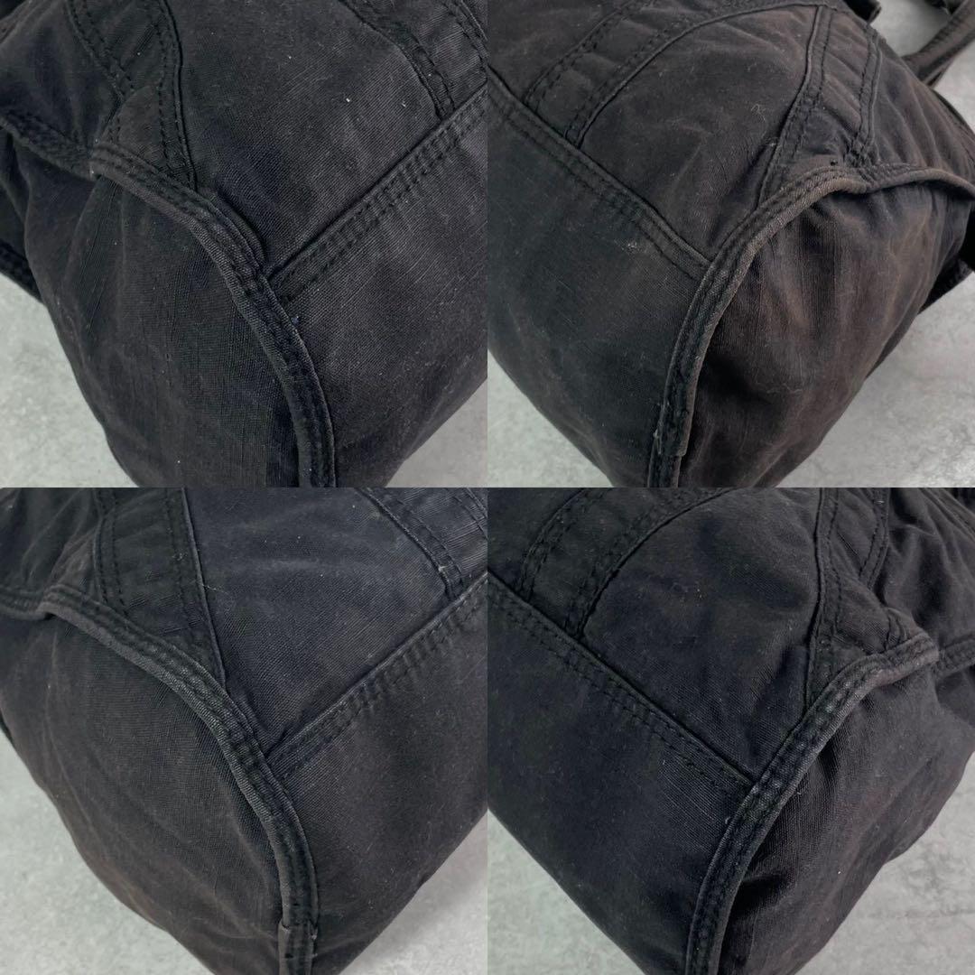 DIESEL ブラック ハンドバッグ ジッパーポケット付き