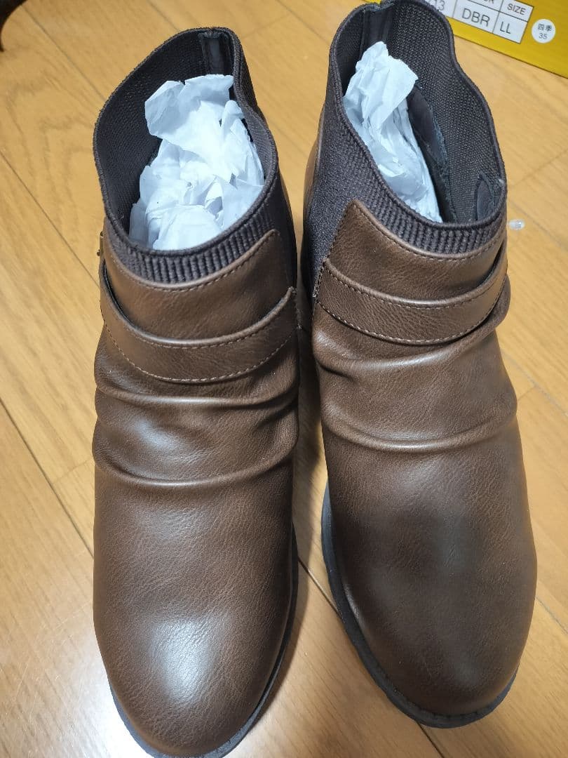 マーレマーレ　maRe maRe　防水防滑ベルトコンビブーツ　ダーク　ブラウン