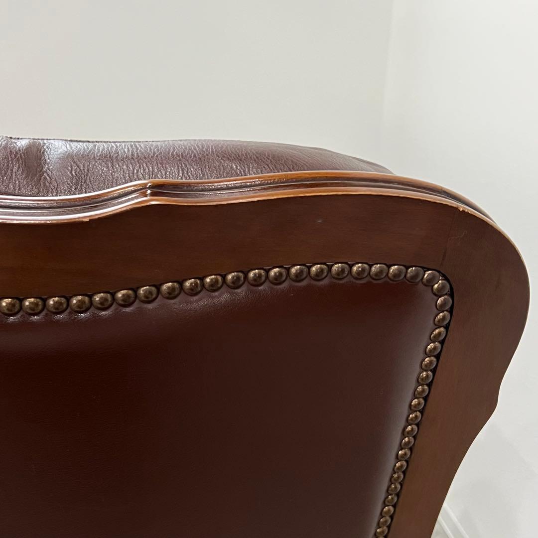 廃盤希少品 karimoku domani ルイXV ソファ レザー3人掛け