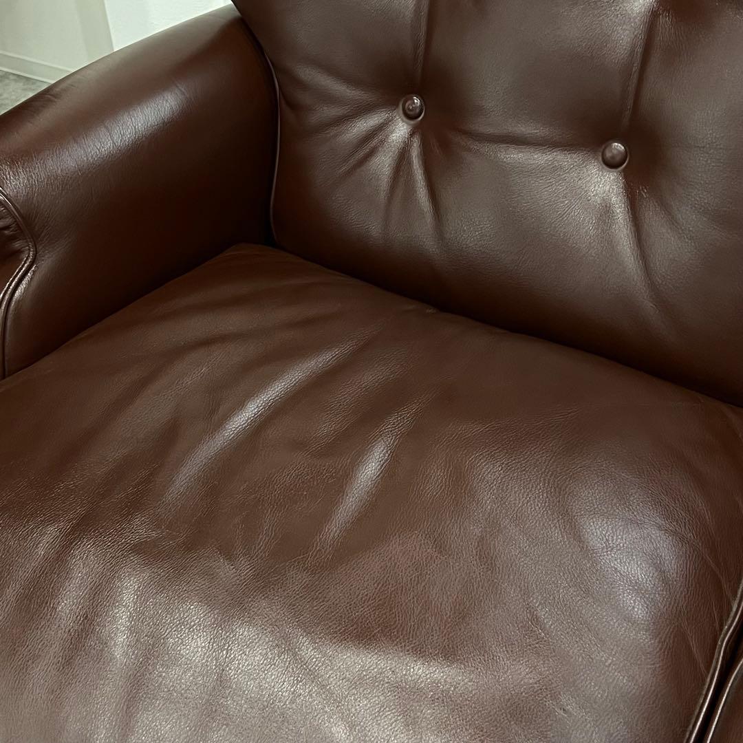 廃盤希少品 karimoku domani ルイXV ソファ レザー3人掛け