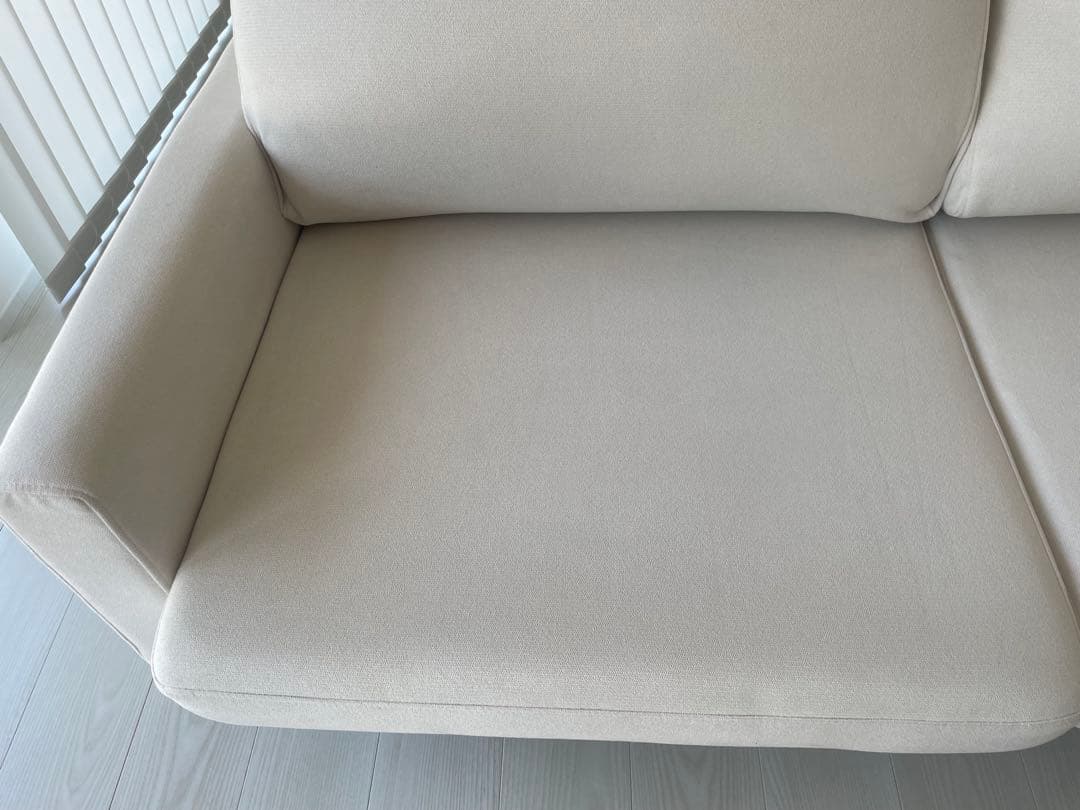 【高野木工】レオソファ　2.5人がけ　アイボリー