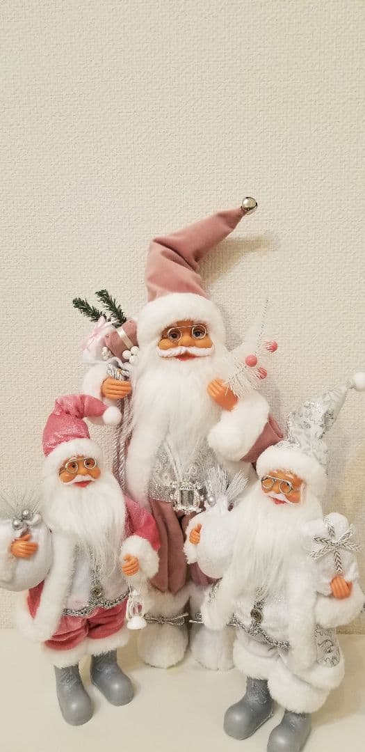 未使用　X'mas　サンタインテリア3体セット クリスマス　可愛い　豪華パーティ