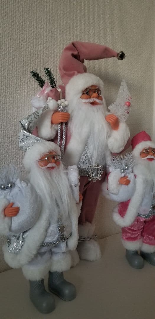 未使用　X'mas　サンタインテリア3体セット クリスマス　可愛い　豪華パーティ