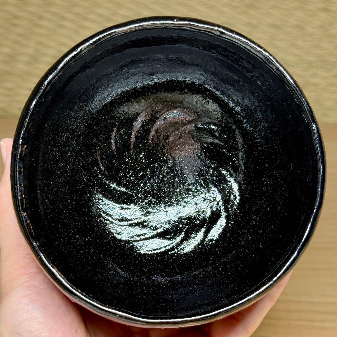 楽焼 佐々木昭楽 長次郎写 大黒 黒楽 茶碗 抹茶碗 楽茶碗 茶道具 共箱共布栞
