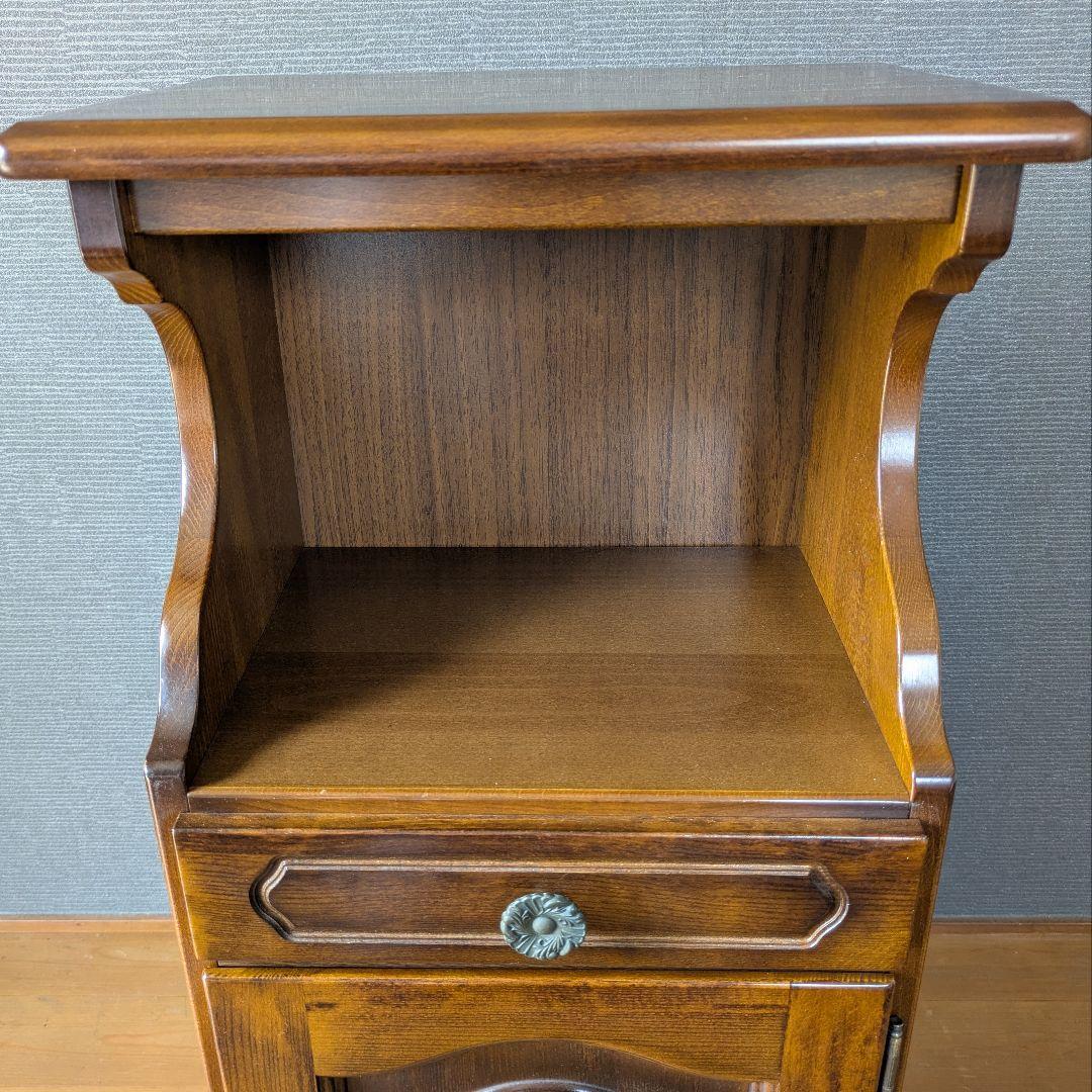 【美品】カリモク　karimoku　コロニアル　電話台　FAX台　花台　飾り台