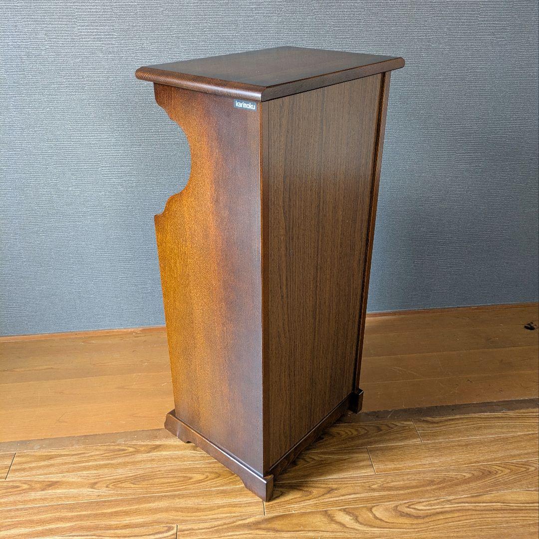 【美品】カリモク　karimoku　コロニアル　電話台　FAX台　花台　飾り台