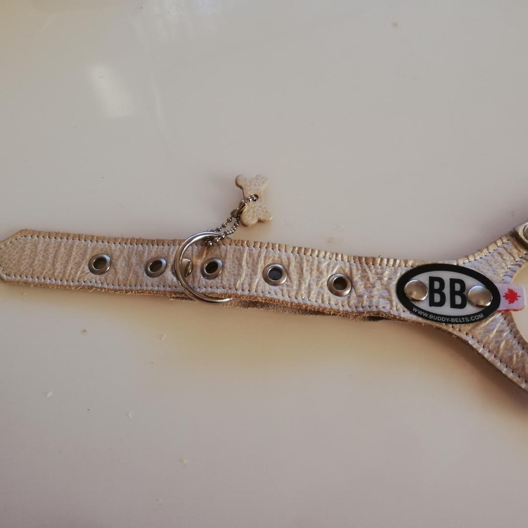 バディーベルト パールホワイト　保護ライナー付　6号