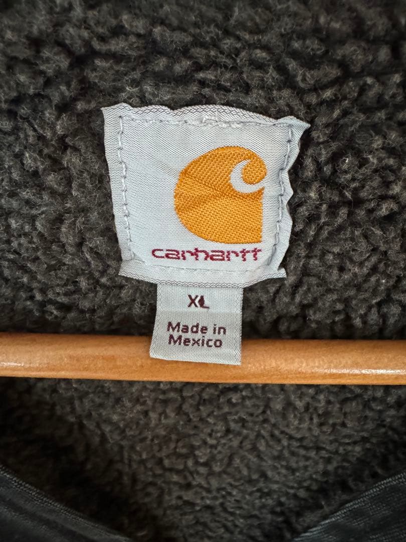 【大人気】良品 カーハート ダックベスト XL ブラック フェード ヴィンテージ