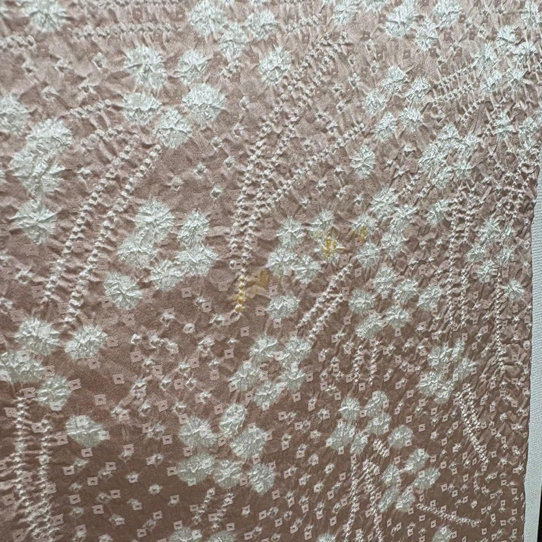 デ*ー様 付下げ 絞りの素晴らしい加工 紋なし 正絹 AK-5504