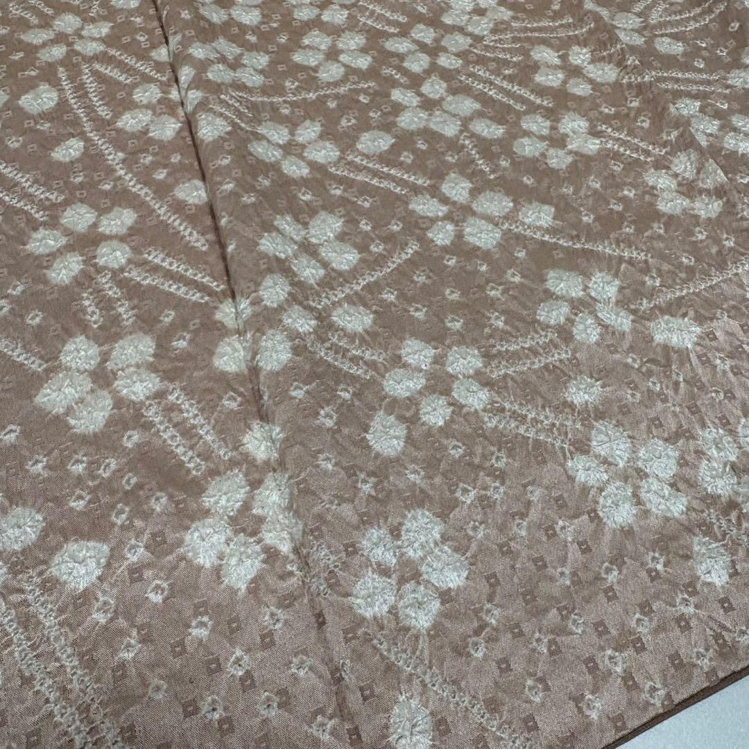 デ*ー様 付下げ 絞りの素晴らしい加工 紋なし 正絹 AK-5504