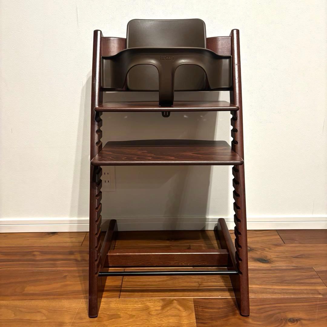 ストッケ トリップトラップ ウォールナット 廃盤カラー S/N4 ベビーセット付