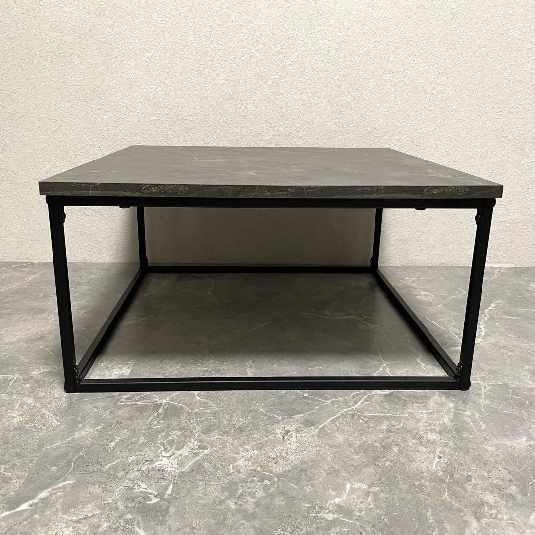 【美品】LOWYA ロウヤ 大理石柄 ネストテーブル　ローテーブル