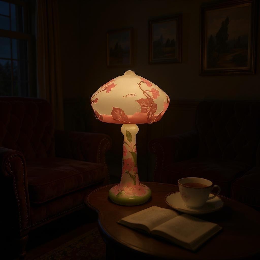 フォロー割　ガレ風　テーブルランプ　フロアランプ　アンティーク調　高さ49cm