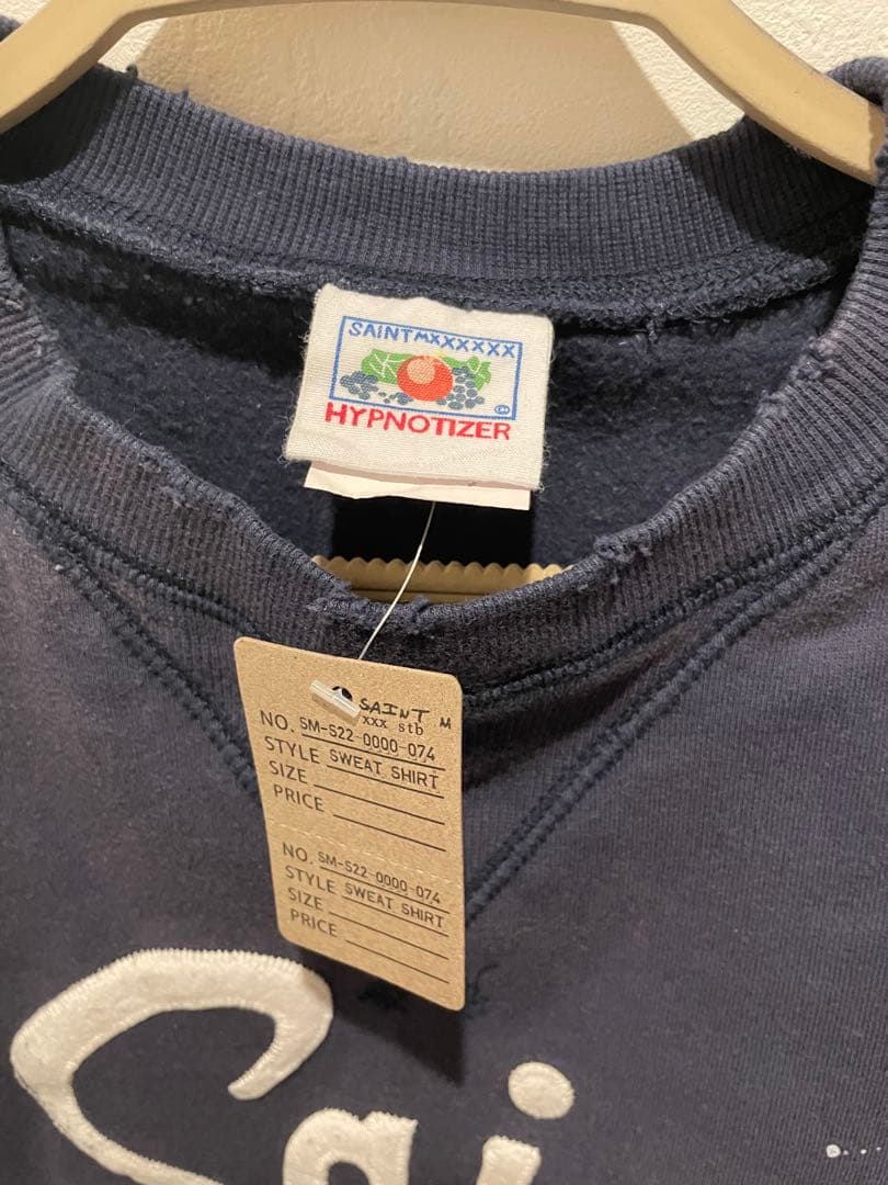 SAINTM×××× 3Dロゴ　スウェットシャツ Mネイビー