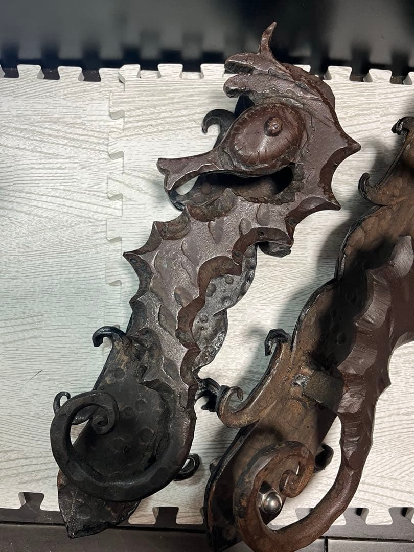 タツノオトシゴ　取手　鉄製