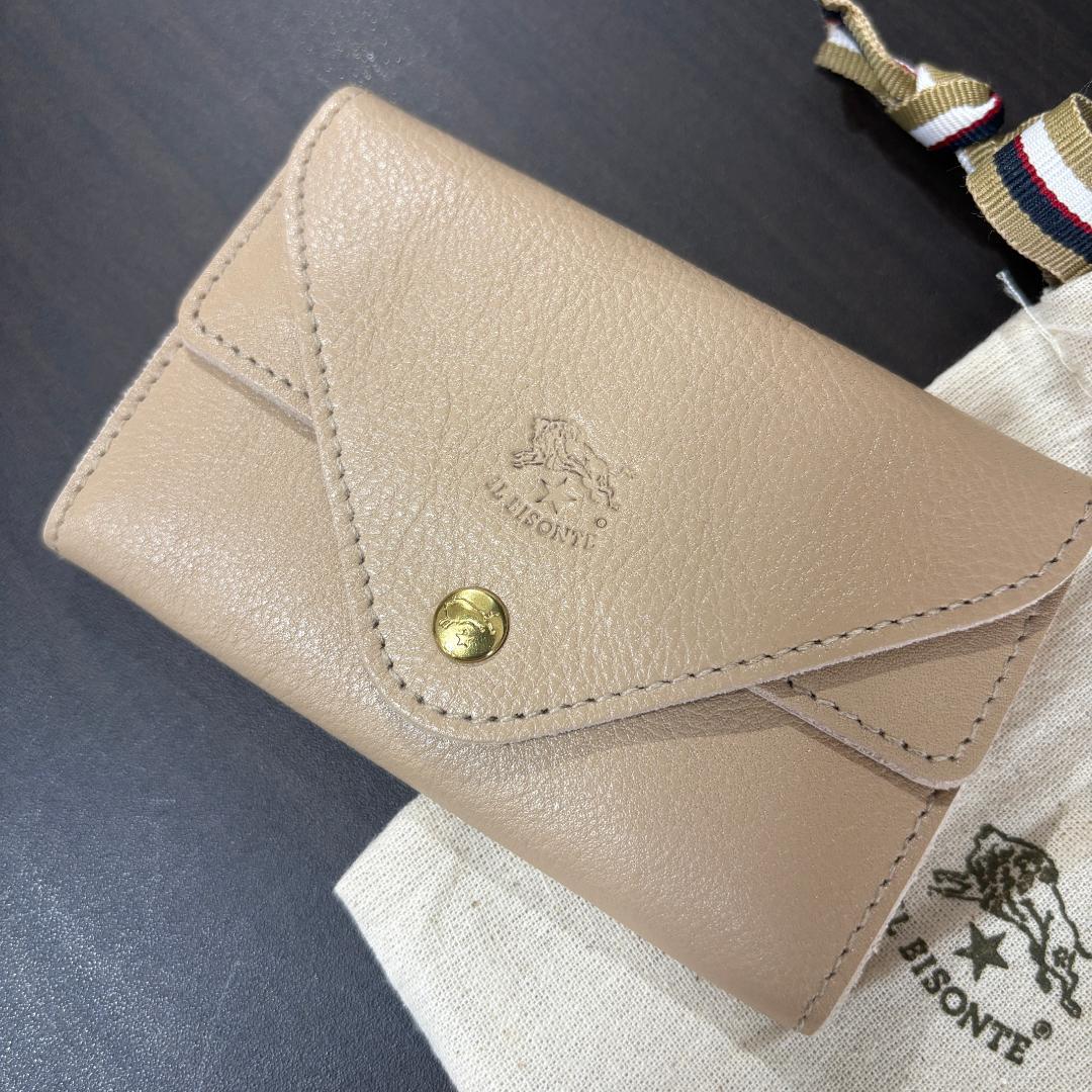 【新品未使用】イルビゾンテ 名刺入れ カードケース カフェラテ ライトグレー