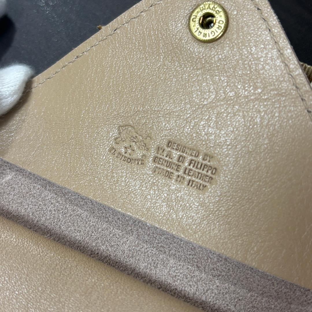 【新品未使用】イルビゾンテ 名刺入れ カードケース カフェラテ ライトグレー