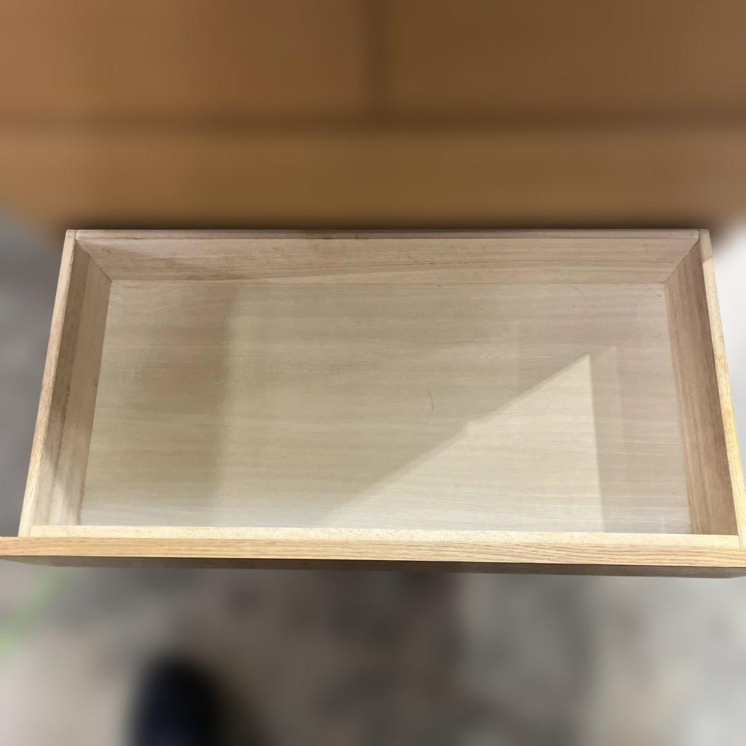 【無印良品】4段チェスト◇廃盤品◆オーク材◇訳有品