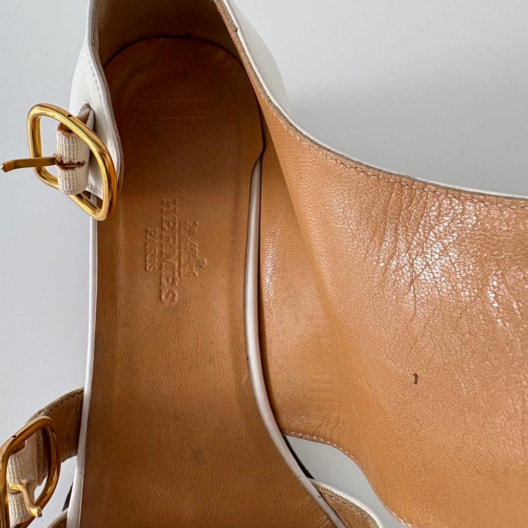 HERMES エルメス ストラップ サンダル 36 ハーフ