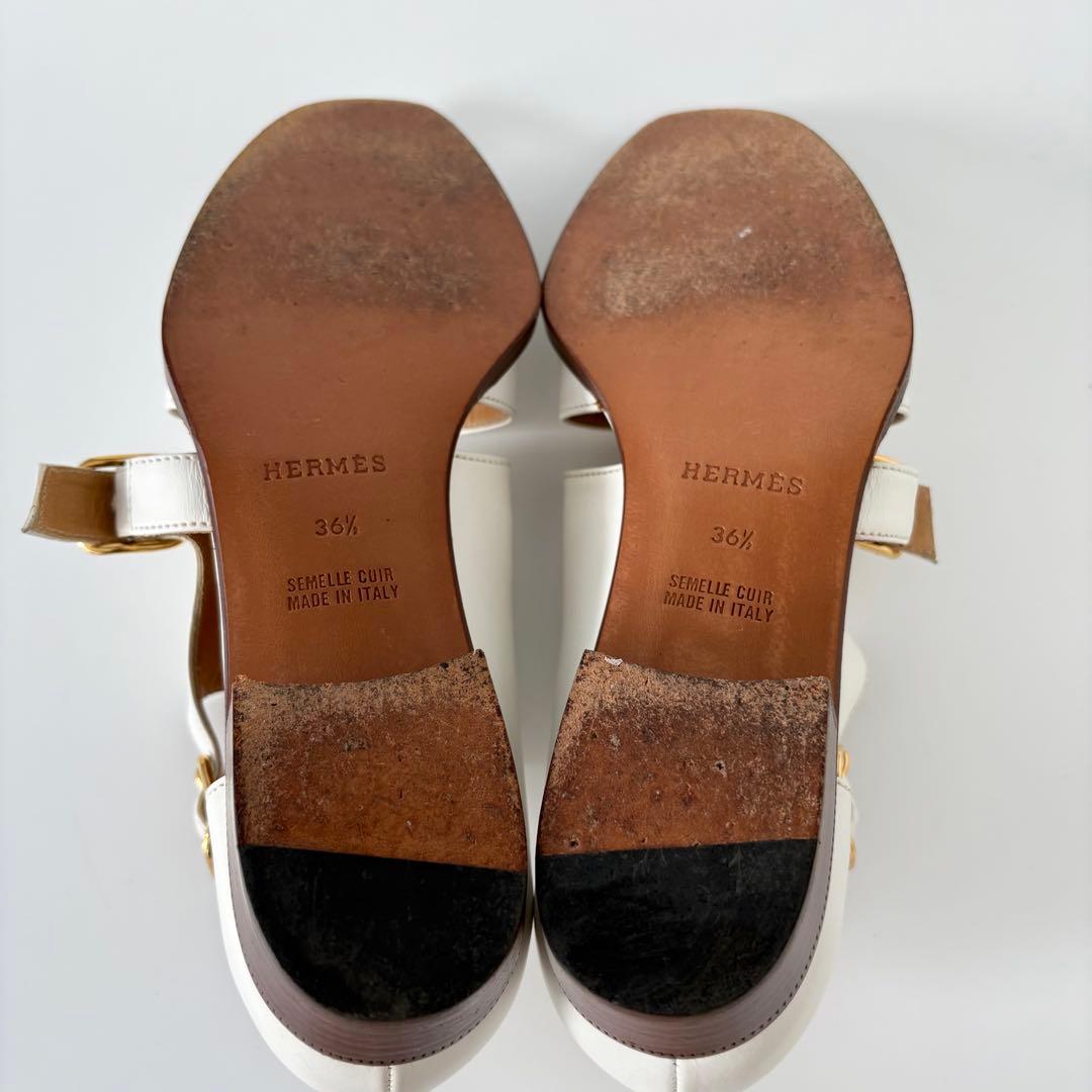 HERMES エルメス ストラップ サンダル 36 ハーフ