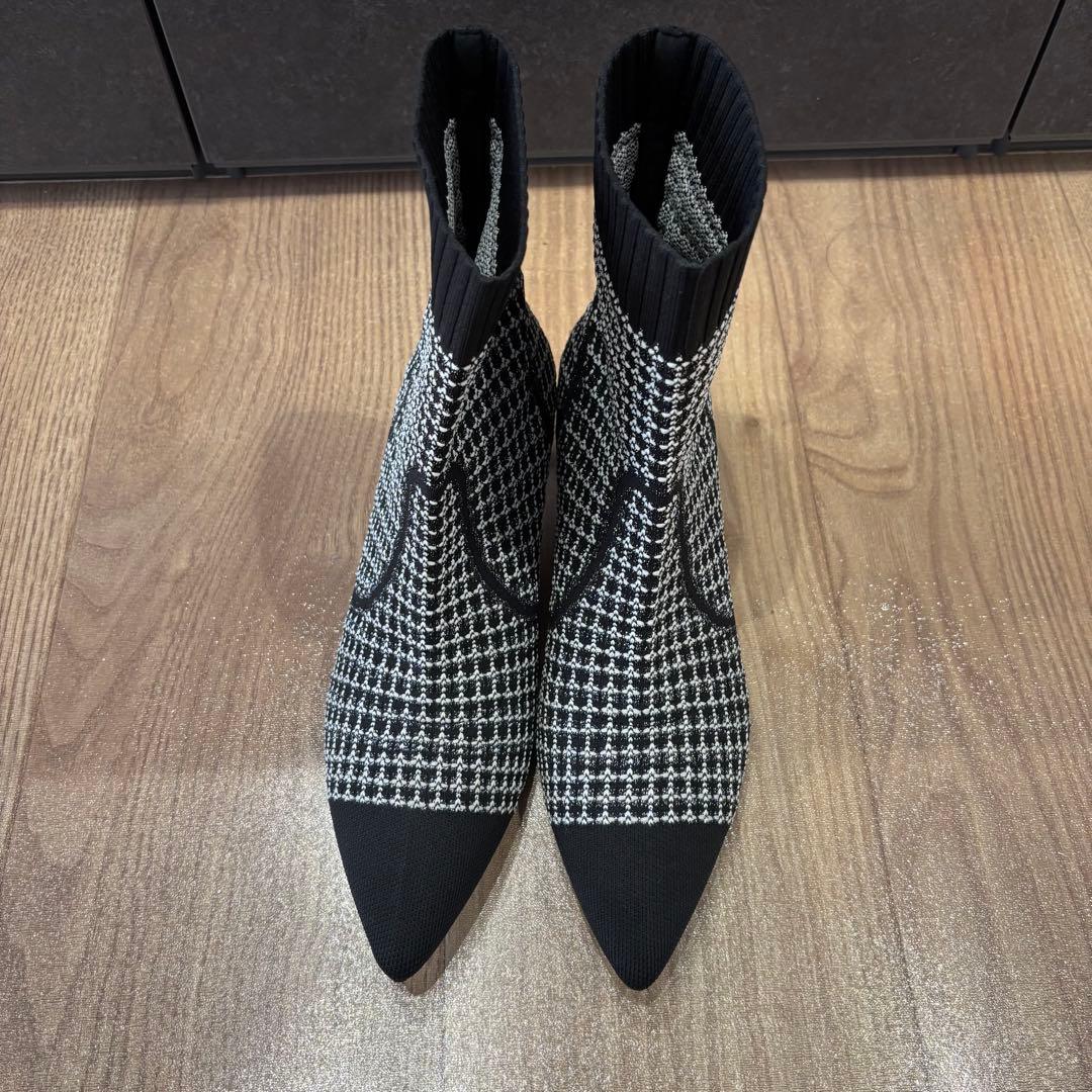 VIVAIA 撥水　ブーティ　ツイード　ほぼ新品